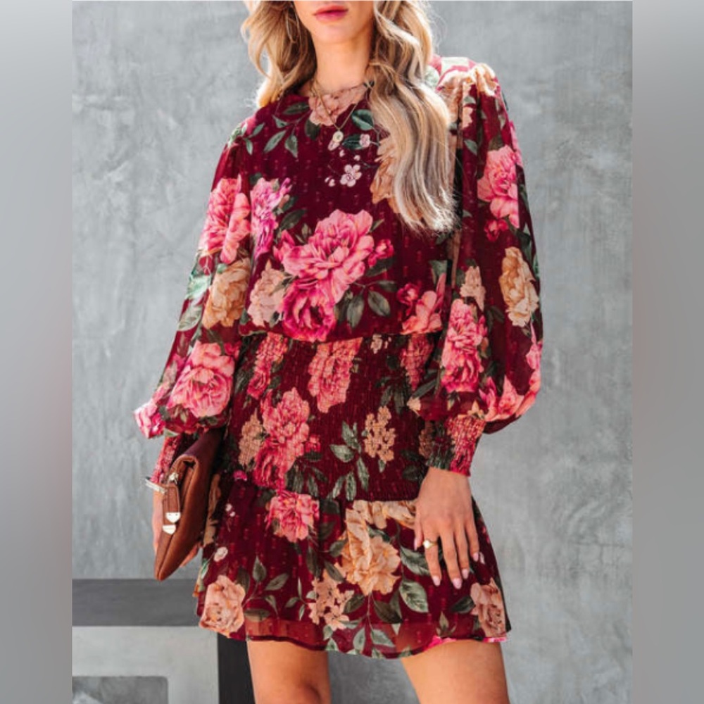 Brand New Smocked Floral Dress from Vici Collection